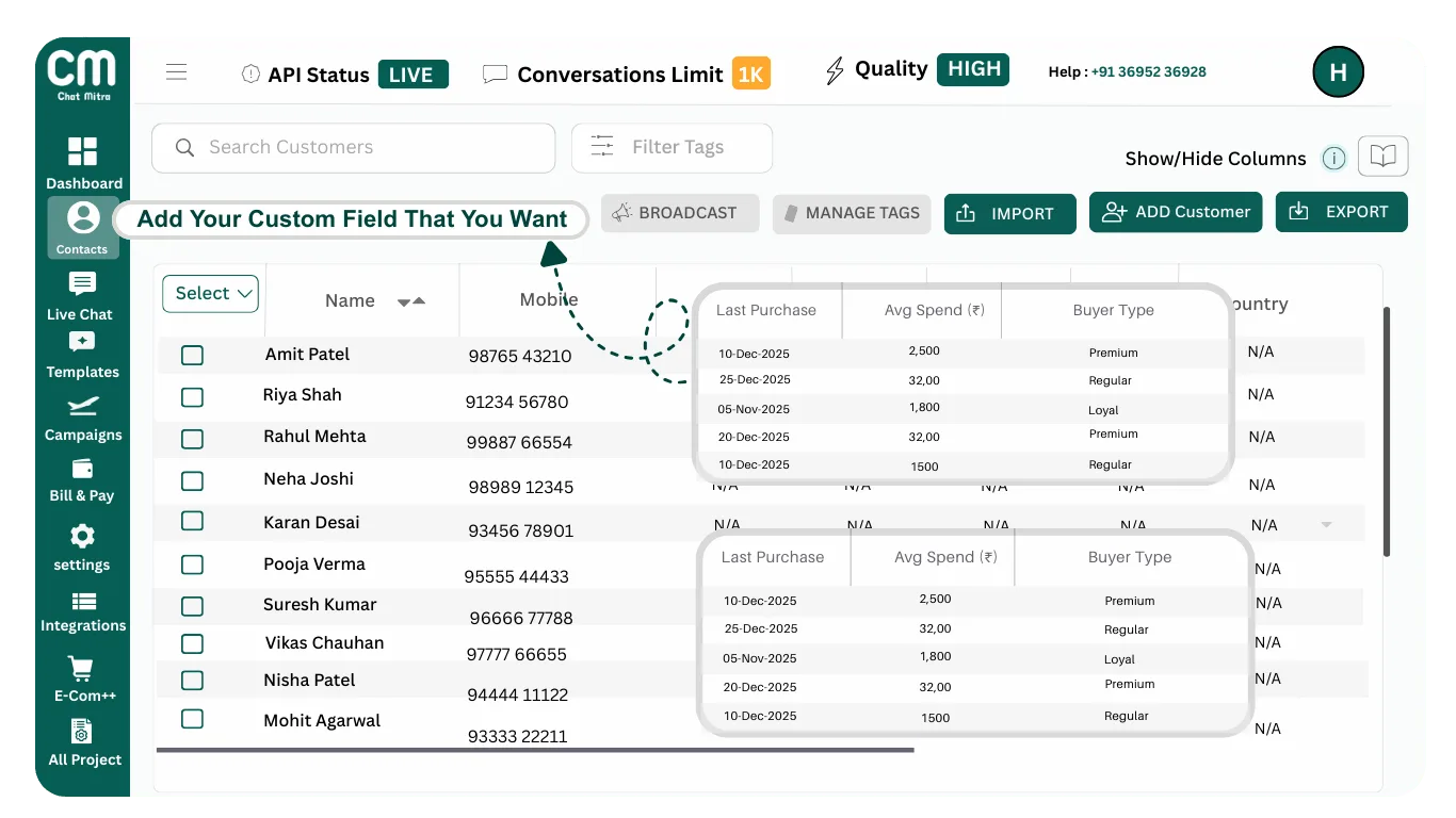 WhatsApp Broadcast Import Tool