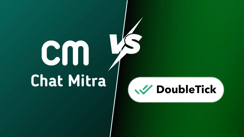 ChatMitra vs DoubleTick comparison illustration