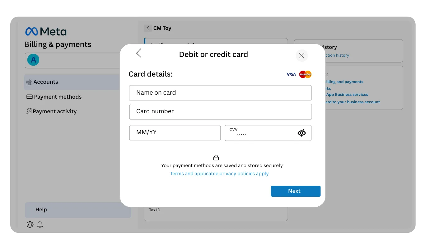 Step 5: Enter Your Card Details Securely