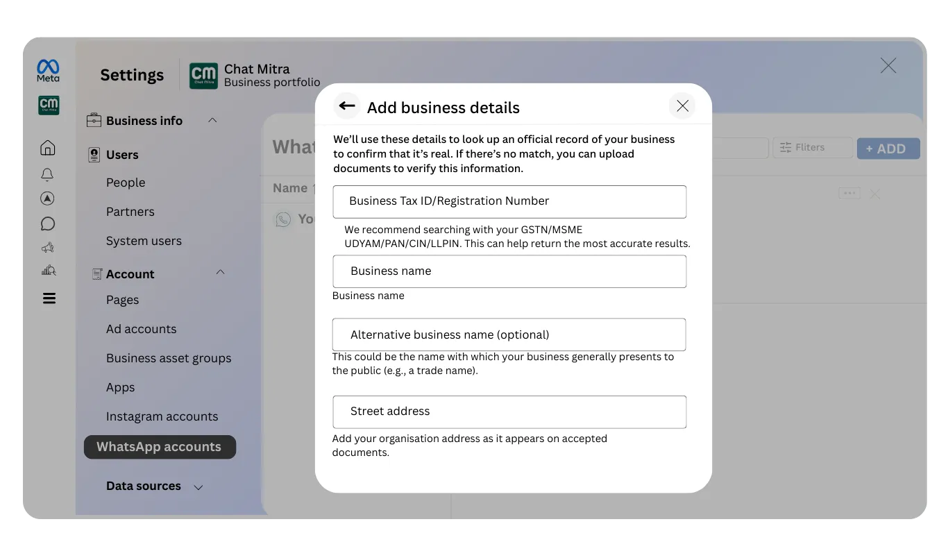 Step 8: Add Business Details