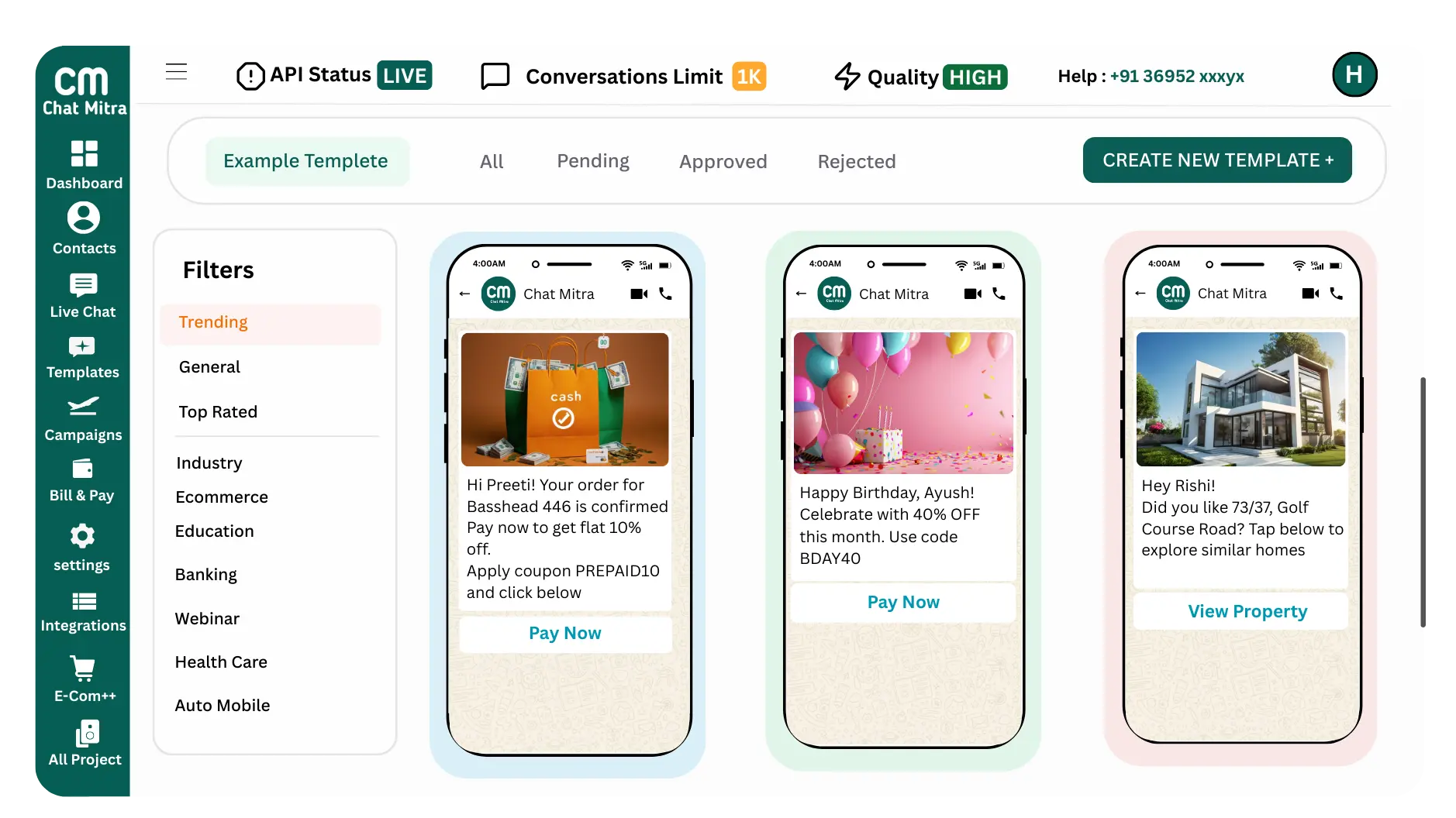 Choose from Pre-Approved Templates or Create Your Own