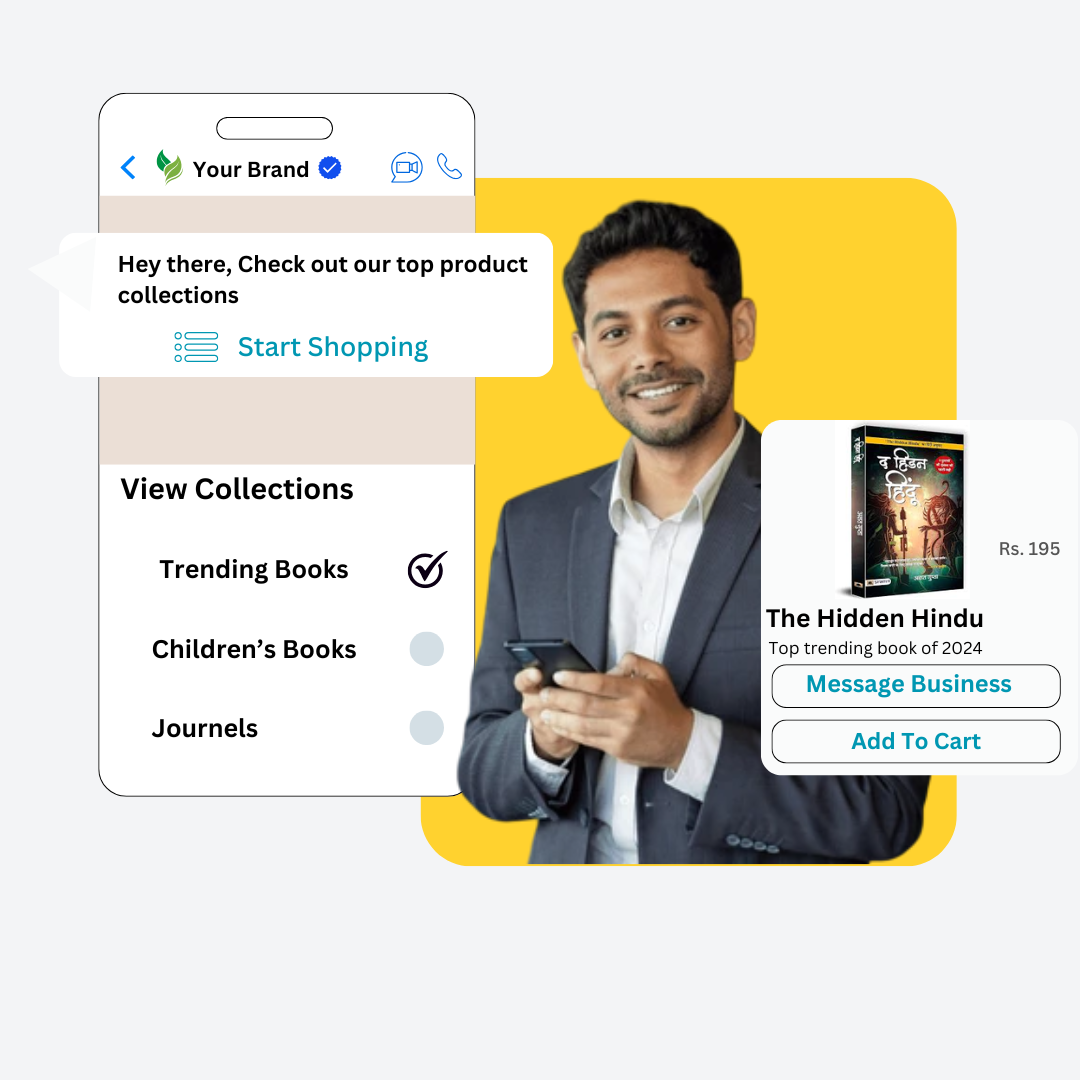 WhatsApp Webview interface showing customer context, order history, and team collaboration features